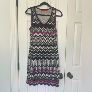 COPY - Krimson Klover Black/White/Purple Chevron Sleeveless Sweater Dress, size…
